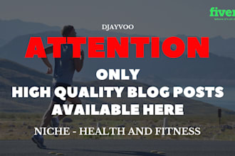 write engaging health and fitness blog posts