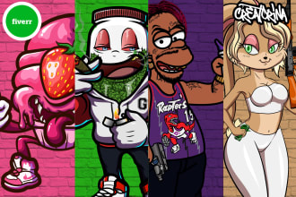 draw your own cartoon mascot character free sketch