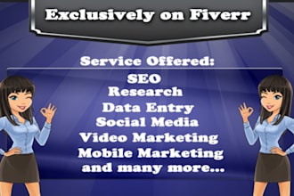 be your Excellent and Reliable Virtual Assistant or Personal Assistant that will save your time and energy