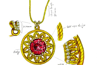 design you amazing hand sketch jewelry