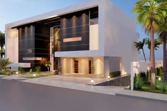 do realistic renders exterior, interior and quality walk through animation