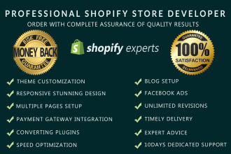 do all type of shopify bug fixing and custimization