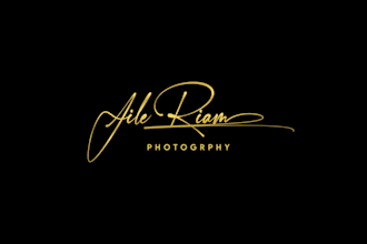 design handwritten signature or text logo