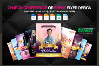 design exceptional church flyer or any event poster