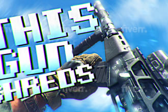 design eye catching thumbnails for any fps game