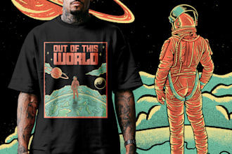 do custom graphic t shirt design for your brand merchandise