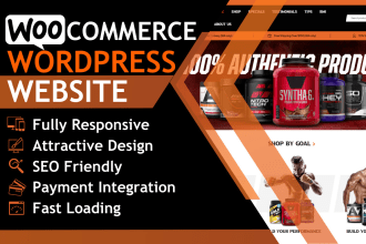 create woocommerce website, wordpress ecommerce website or online store