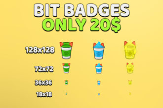 create professional 26 twitch bit badges