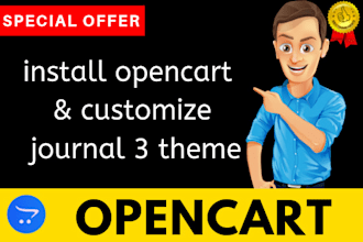 professionally install and customize opencart journal 3 themes for your store