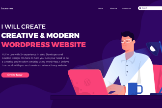 create creative and modern wordpress website