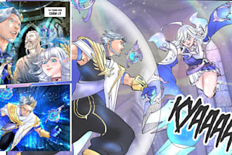 draw manga comic webtoon anime story for you