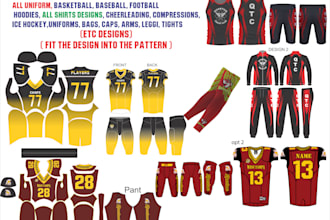 designs and manufacturers for bag cap arm football uniforms