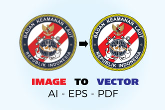 do image to vector, ai, eps, pdf within 6 hours