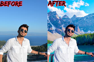do photoshop editing remove background face swap retouching resizing in 12 hours