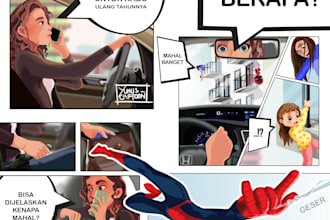 draw a comic page about your story