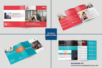 design an attractive trifold, bifold brochure for you