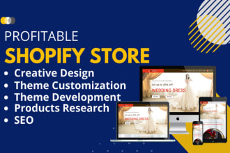 create a profitable shopify dropshipping store or shopify website
