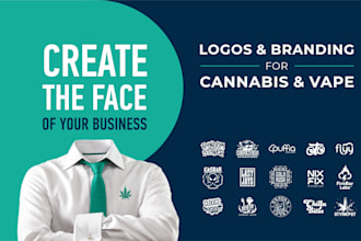 design modern cannabis, cbd and vape brand logo