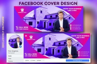 professional social cover photo or banner and poster design