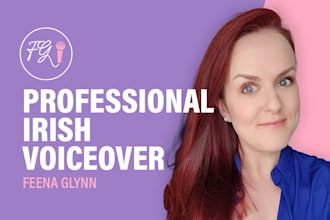 record a professional irish female voiceover