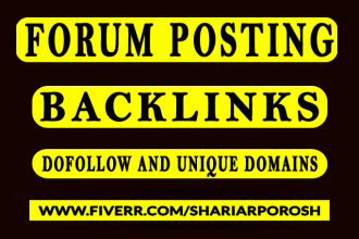 create backlinks through forum posting