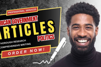 write articles on african government and politics