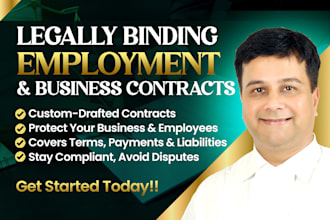 professionally write employment contract business contract