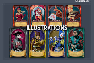 design stunning game illustrations for your deck of cards
