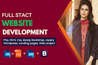 do php, html, css, mysql, bootstrap, wordpress, landing page or web project