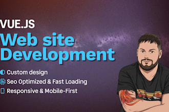 build your vue js website or web application as front end developer