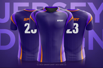 do gaming, sport or any custom jersey design