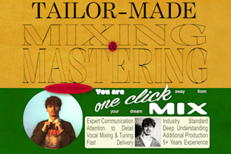mix and master your pop, rap song, ep or album