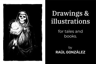 make black and white art for your tales and books