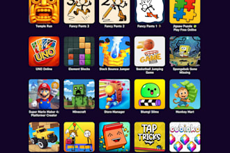 build a gaming website with 5000 HTML5 games automated