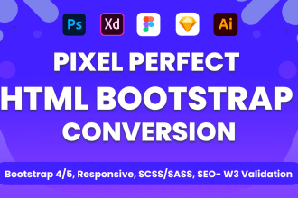 convert figma to html, xd to html, sketch to html responsive