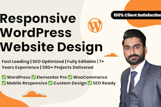 design, develop a professional, SEO optimized wordpress website