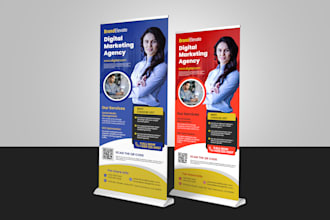 design retractable banner and roll up banner