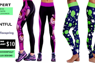 illustrate design awesome yoga legging and pants