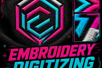 do embroidery digitizing logo, patches, and dst