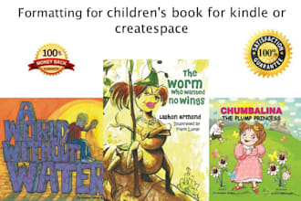 format childrens book for kindle, createspace, ingram etc