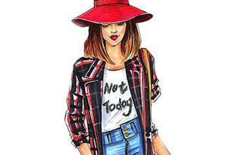 do a digital fashion illustration