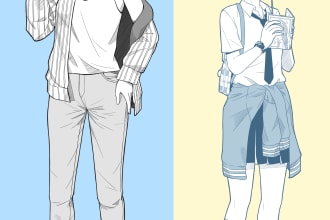 draw your favorite original character in manga style
