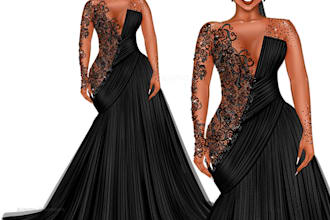 create realistic fashion illustrations and clothing sketches