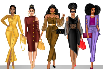 draw fashion illustration or sketch and design collections