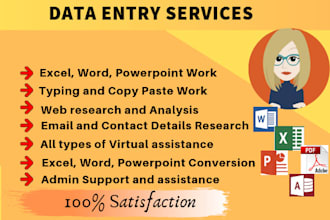 do data entry, web research, manual typing work