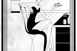 illustrate your idea into aubrey beardsleys art style
