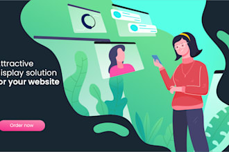 create custom flat illustrations for business websites and apps