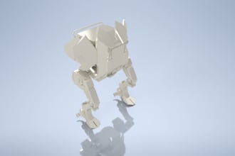 make a 3d model of robot ready for 3d print