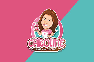 design the best caricature logo for your business