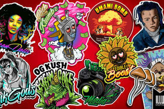 design stickers for labels and merchandise